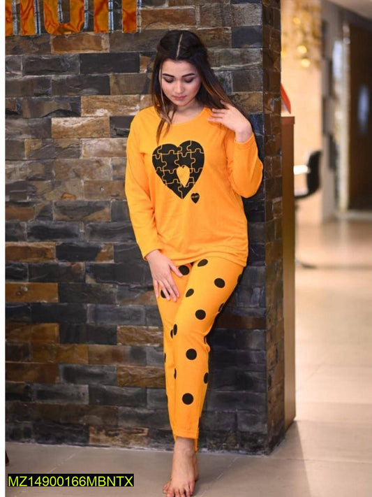 Women printed night suite 2 PCs t4trendz