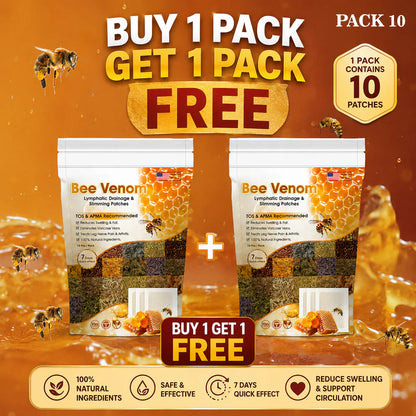Bee Venom Detox Patches (1 pack Contains pack of 10 pieces) Buy 1 Get 1 Free