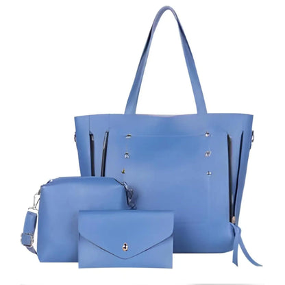 3pcs tote leather handbag Little chic
