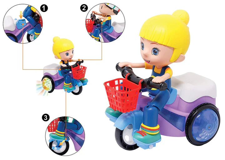 Buy Stunt Bicycle Toy with Lights & Music – 360° Spinning & Rotating Bike Toy