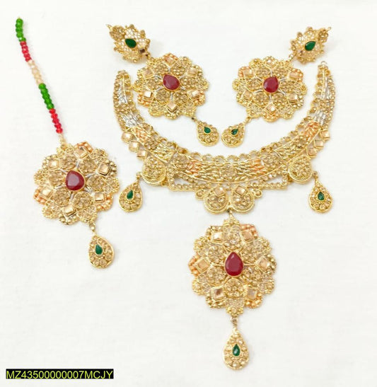 Artificial stones fancy bridal chocker set t4trendz