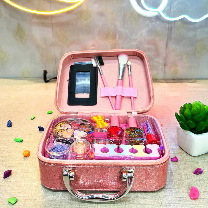 Kids' Beauty Makeup Bag – Pretend Play Cosmetic Set for Girls