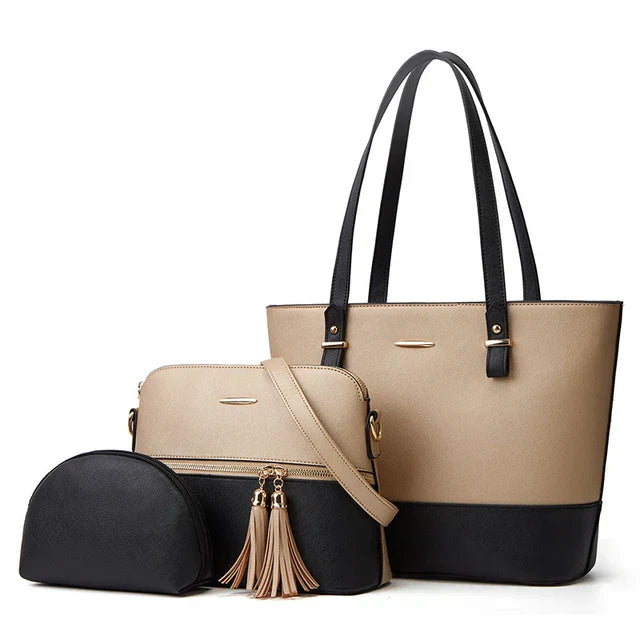 Shop Large Capacity Premium 3pcs Handbag Set at T4Trendz t4trendz
